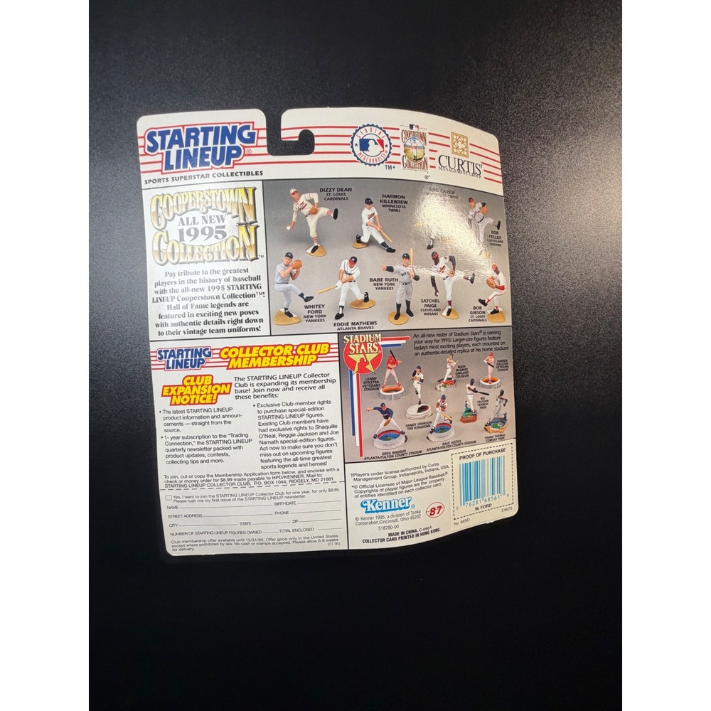 1995 Starting Lineup Cooperstown Collection Whitey Ford New York Yankees Kenner - Picture 2 of 2